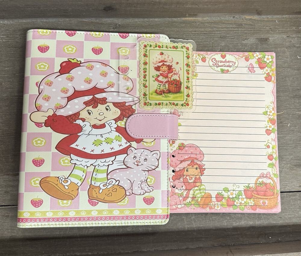 Strawberry Shortcake A5 Binder w/ Printed Stationery paper